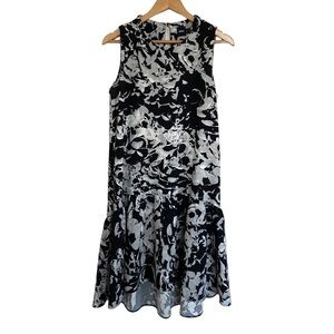 ASOS Floral Ruffle Pleated Dress